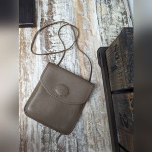 Vintage Michael Green Genuine Leather Crossbody/Belt Bag Taupe